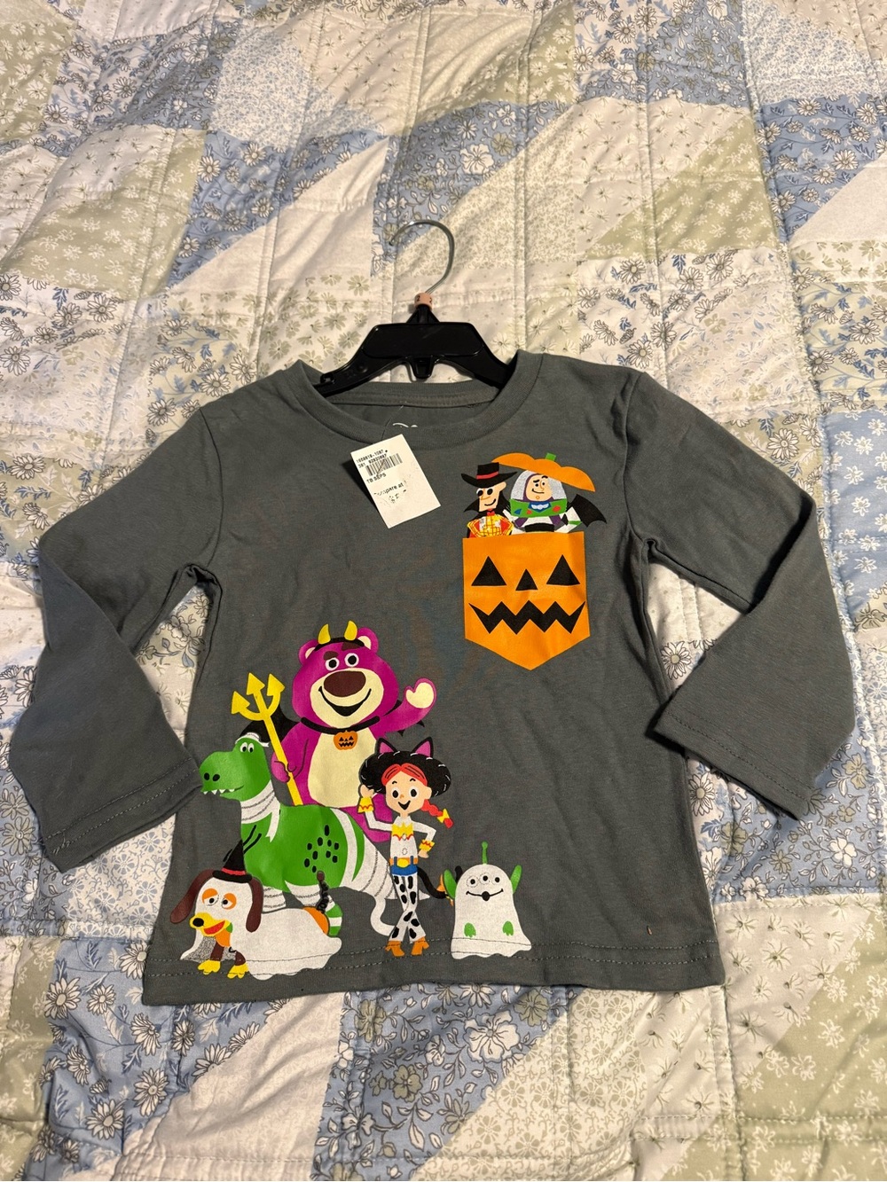 Disney Toy Story Halloween Long Sleeve Shirt Toddler Boys Size 2T 4T New NWT